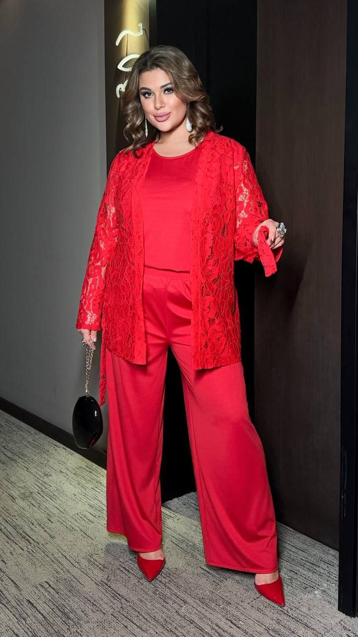 Кардиган
Тканина : гепюр 
Довжина сукні : 85 см.
Довжина рукава : 70 см.
Святковий  кардиган , вільного покрою , з вшитим поясом .