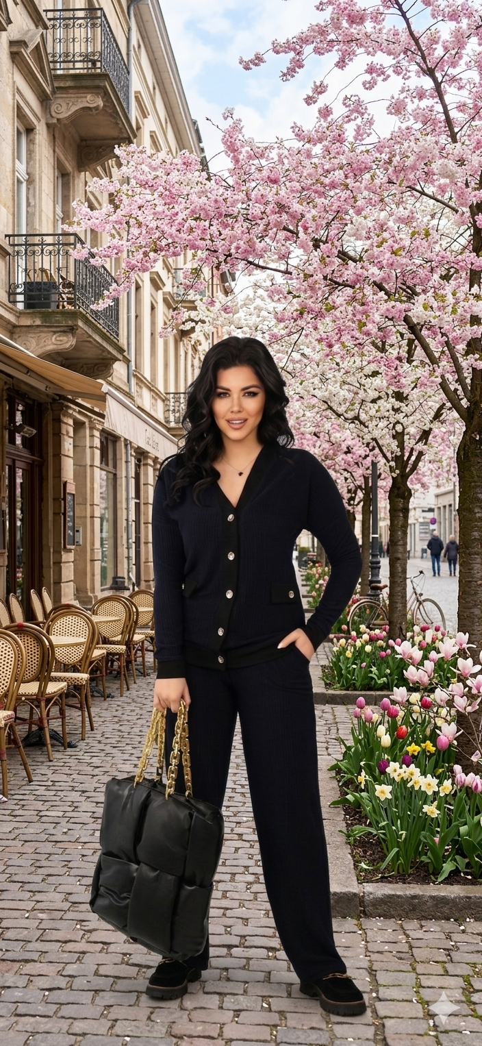 Костюм фактурний рубчик
Костюм в стилі Шанель з фактурного трикотажу  рубчик
Артикул: GARNA-590026