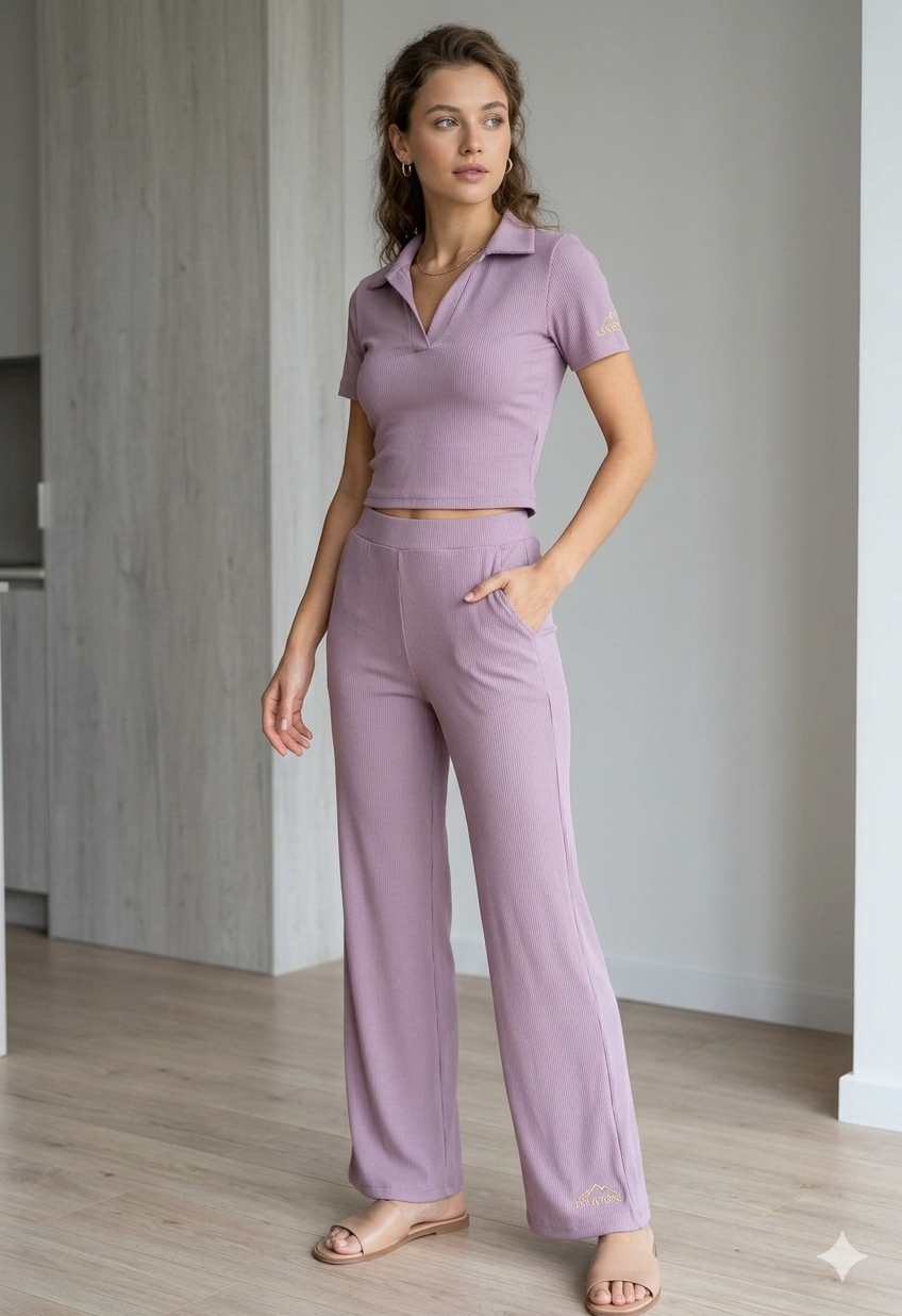 Акція  костююм рубчик
Костюм- футболка + палаццо з турецького рубчика мустанг
Артикул: GARNA-236026