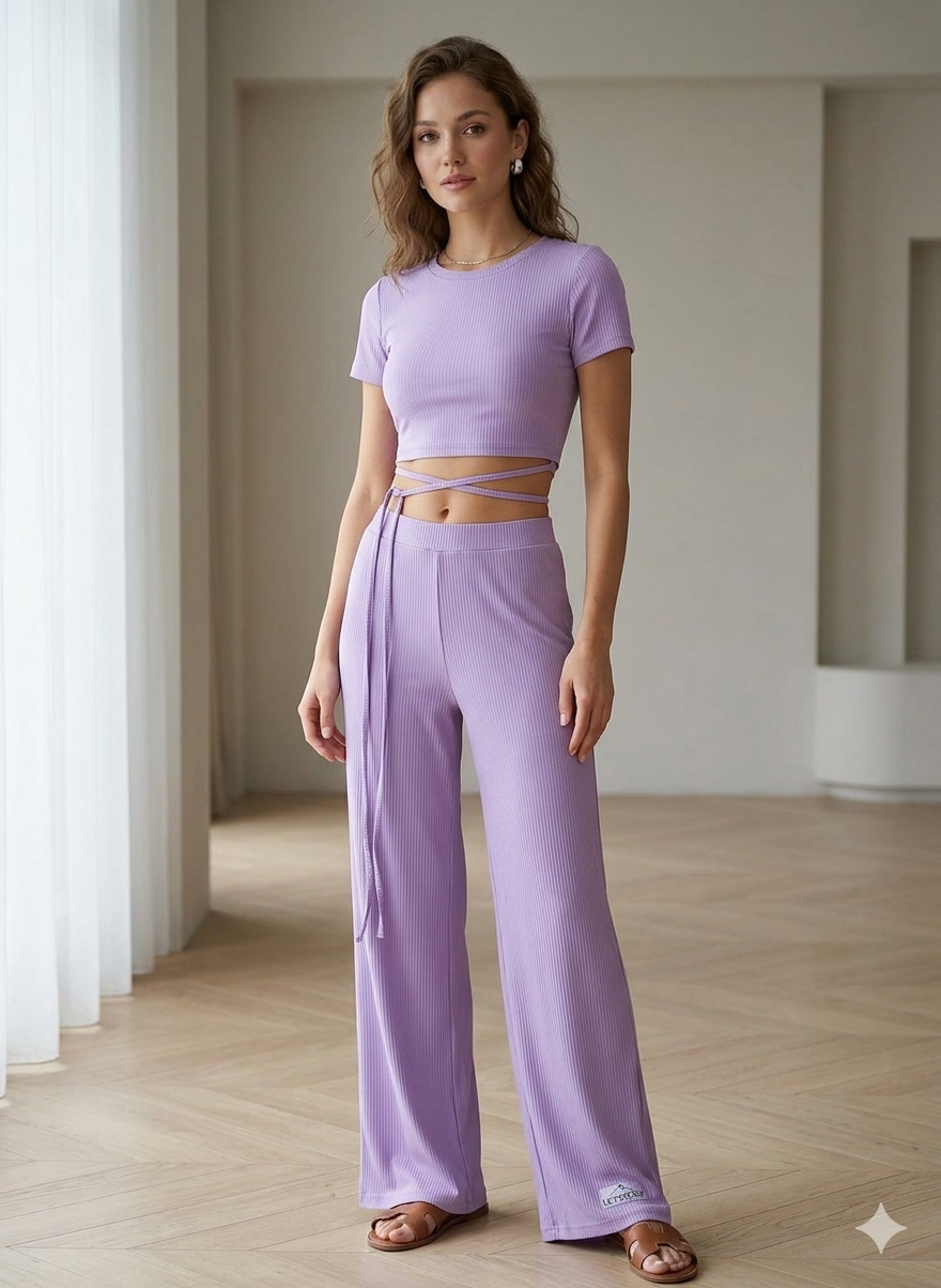 Акція  костююм рубчик
Костюм- футболка + палаццо з турецького рубчика мустанг
Артикул: GARNA-782653