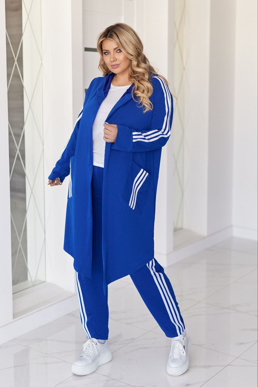 ЗНИЖКИ Костюм двонитка
Костюм 328вд
Тканина:    
Двухнитка  гарної  якості  + віскоза футболка  + лампаси.
Артикул: GARNA-121085