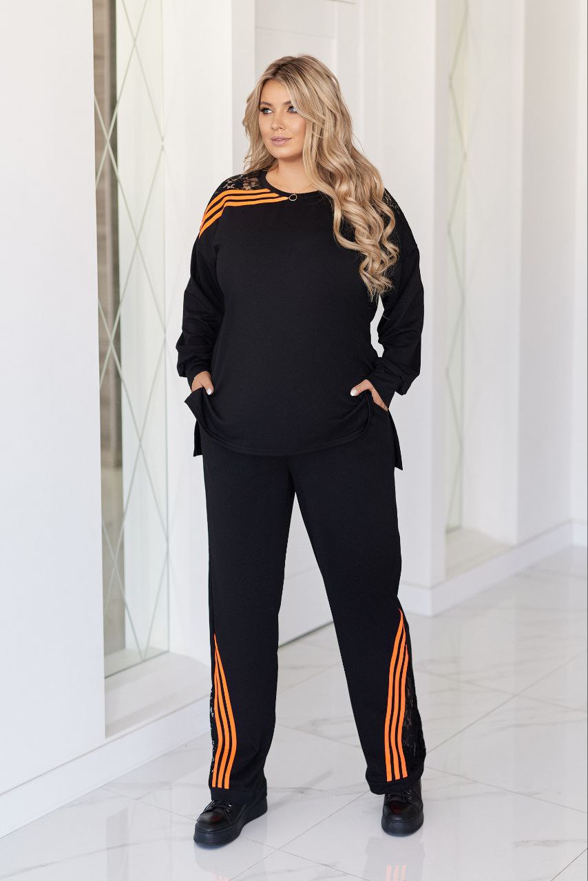 ЗНИЖКИ Костюм двонитка
Костюм 329вд
Тканина:
Двухнитка принтована гарної якості + гіпюрлампаси.
Артикул: GARNA-508675